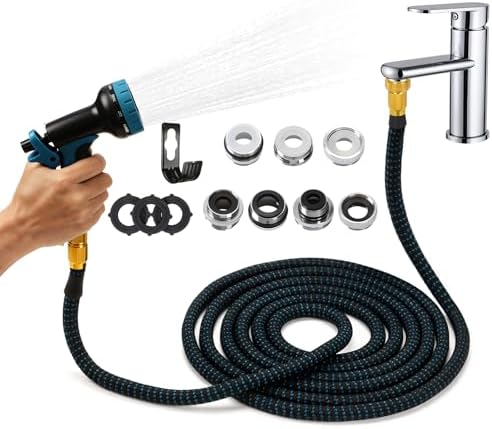 150FT Indoor Sink Hose Attachment for Faucet 7 Adapter for Watering by Amcortn