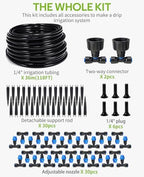 HIRALIY 118FT Drip Irrigation Kit, Quick-Connect Garden Watering System - Image 6