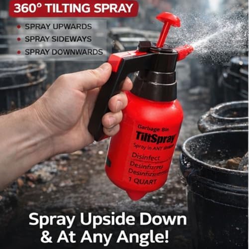 TiltSpray 32oz Spray Bottle – Sprays Upside Down & Any Angle, Heavy Duty Cleaning Sprayer for Hard-to-Reach Areas, Kitchen, Bathroom, Plants & Car Detailing – Leak Resistant, Adjustable Nozzle - Image 3