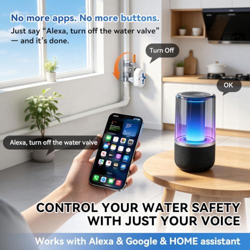 WiFi Smart Water Leak Detection & Auto Shut-Off Kit – 1 EVO Valve Controller + 2 Wireless Sensors, No Hub Needed, Works with Alexa & Google Home, Real-Time App Alerts for Home & Business - Image 5