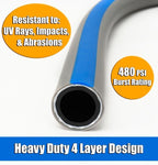 Premium Non-Expandable Water Hose, Heavy Duty, Drinking Water Safe, No Kink, Flexible | Ideal Garden, RV, Marine, & Farm Hose for All-Weather Use with Leakproof Brass Fittings | 5/8" x 75 - Foot - Image 3