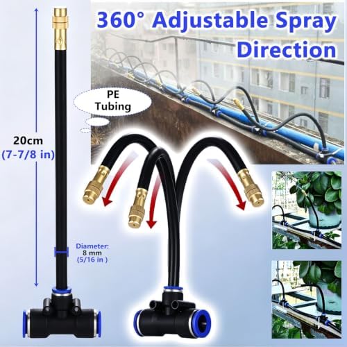 Outdoor Misting Kit for Site, Spray System with Brass Mist Nozzles - Image 3