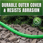 100ft Garden Hose 5/8”, Flexible Water Hose with Swivel Grip, Kink Resistant and Leakproof Brass Fittings for Lawn, Garden & Car Wash - Image 4