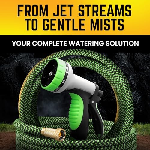 PowerFlow Metal Garden Hose, 75 Ft Non-Expandable Water Hose, Green - Image 4