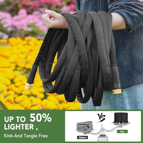 Garden Hose 100ft, Ultra-Light Garden Hoses, Flexible Water Hose 100ft, Burst-Resistant, Kink-Free, High-Pressure, All-Weather Use for Lawns, Gardens, and Outdoor Cleaning Waterhose - Image 7