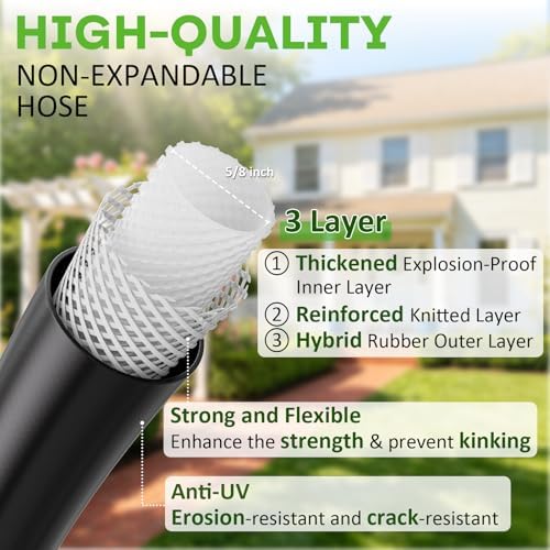 SPECILITE Garden Hose 25 ft x 5/8 in, Custom-Length Flexible Water Pipe - Image 4