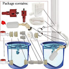 Perfsign Prevent Overflow Rainwater Collection System,Downspout Diverter,Rain Water Catching System,Rain Barrel Spigot kit,Rain Barrel Diverter kit,Downspout Adapter,Roof Rain Diverter Connection Kit - Image 3
