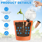 M METERXITY 3-Pack Plant Self Watering Globes, 5.4 oz Plastic Bubble Water Bulbs Top Fill for Indoor/Outdoor Plants, Self Watering Spikes Slow Release Terracotta [Transparent] - Image 2