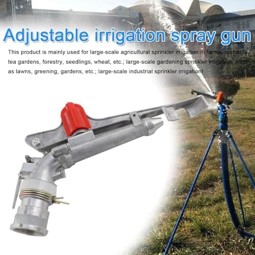 1.5in 360° Agriculture Farm Irrigation Sprinklers, Adjustable Impact Gun Sprinkler with Nozzle Set Large Area Irrigation Watering Spray Gun, Female Thread Rocking Arm Rotation Accessories - Image 5