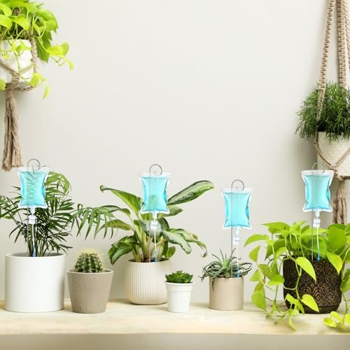 Norme 12 Pcs Plant Drip Irrigation Set 500 ml Drip Water Bag Plant Waterer with Support Rod Stakes Self Watering Spikes Automatic Watering System for Potted Indoor Outdoor - Image 5