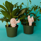 Decorative Terracotta Watering Spikes Set, Snail and Squirrel Shape, 6" Tall - Image 4