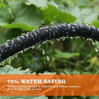 Soaker Hose 100 FT for Garden with 1/2" Diameter Irrigation Hose Save 70% of Water Solid Brass Interface Eminently Suitable for Lawn and Garden Bed Cover - Image 6