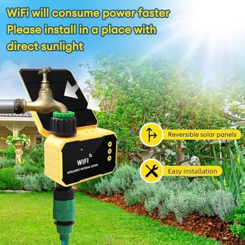 FTVOGUE Solar WiFi Sprinkler Timer Irrigation Controller Water Timer with Rain Sensor Type C Port for Gardens Balconies Rooftops - Image 6