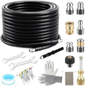 Sewer Jetter Kit for Pressure Washer, 100FT 5800PSI Drain Jetter Hose Kit by Unknown