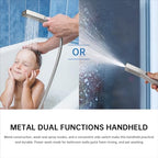 G-Promise All Metal 14 Inches Rainfall Shower Head with Handheld Combo - Image 2