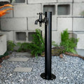 Outdoor Stainless Steel Anti-Freeze Water Hydrant Stand - Freestanding Hose Holder with Faucet for Irrigation - Durable Black Square Design, Perfect for Gardens and Landscapes by Unknown