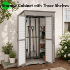 Large Outdoor Storage Cabinet with Dual-Zone Shelves, Garden Shed - Image 5