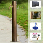 Floor Mounted Faucet Outdoor Water Pipe Vertical Fountain Irrigation Column,Stainless Steel Freestanding Outdoor Water Column with Faucet, 50cm Hose Stand, Frost Free & Antifreeze, Retro Gar - Image 6