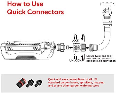 Eden 94112 3-Way Turbo Oscillating Sprinkler for Large Yard and Lawn W/Quick Connect Starter Set, Covers up to 4,300 sq. ft - Image 5