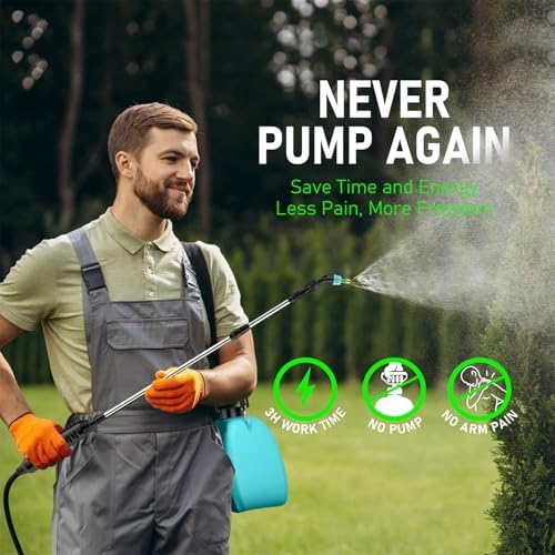 2 Gallon Sprayer, Battery Powered Sprayer with USB Rechargeable Handle - Image 2