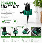360° Multi-Directional Lawn Sprinkler for Yard & Garden, Precision Irrigation with Wide Coverage, Stable Rotating & Easy-Connect Automatic Watering System for Grass, Roof Cooling & Outdoor Fun (6pcs) - Image 7