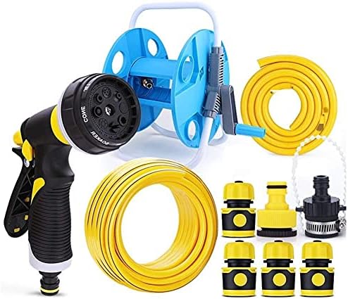 Garden Hose Flexible and Expandable Latex Water Hose with Retractable Solid Brass Fittings and Nozzle Kink Free Lightweight Collapsible Expending Hose (Color : Water Pipe+10m Set) by Unknown