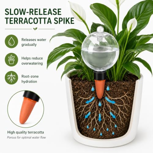 26 oz Extra Large Self Watering Globes, Top Fill, 6 Pack - Image 6