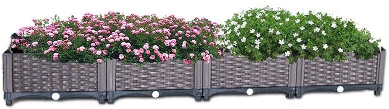 YSUEFIJO Raised Garden Bed Planter, Planters for Outdoor Plants, Elevated Garden Boxes Plant Pots, Grow Herbs and Vegetables Outdoors, Easy to Install by WELCOMETOYSUEFIJO