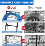Garden Hose Holder, Freestanding Hose Reel Stand 4 Spikes, Heavy Duty Water Hose Hanger Rack Holds 160 FT, Rust-Resistant Metal Organizer Holds for Yard Lawn Garden Outside - Image 4
