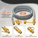 onlyfire Natural Gas Hose with Quick Connect/Disconnect Fittings - Image 3