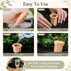 12 Pack Terracotta Watering Spikes with Lids Plant Watering Spikes Automatic Plant Waterer Devices Outdoor Indoor Vacation Friendly Slow Release Self Waterer Planter Insert(Medium) - Image 3