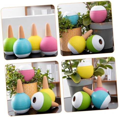 Self Watering Spikes 4pcs Red Soil Globe Plant Waterers - Image 3