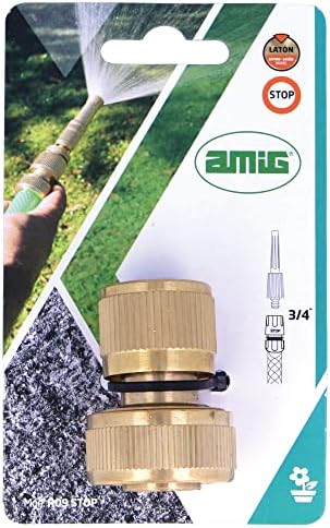 amig R09 Stop Quick Splicing Hose, Gold, 3/4" - Image 5