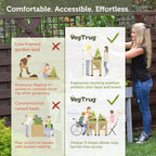 VegTrug Wall Hugger, Grey Wash, Small 1m - Cedar Wood Raised Garden Bed - Outdoor Space-Saving Vegetable and Herb Planter Box for Balcony, Patio, Courtyard Gardening - Image 6