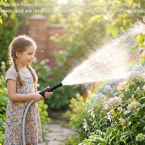 75ft Stainless Steel Garden Hose with 2 Nozzle Flexible Water Hose Lightweight Portable Tangle Free Metal Pipe for Patio Lawn Outdoor Heavy Duty Watering Water Pipe - Image 3