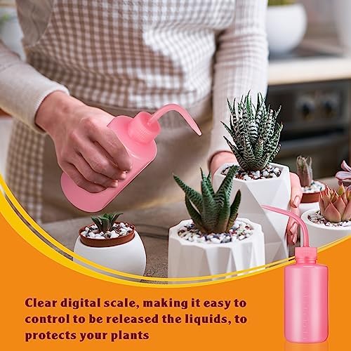 Dandat 24 Pack Tattoo Squeeze Bottle Bulk 500ML/17oz Plastic Safety Wash Bottles Narrow Mouth Lab Squeeze Bottle LDPE Squirt Plants Watering Irrigation Tools Lash Rinse with Scale Labels - Image 6