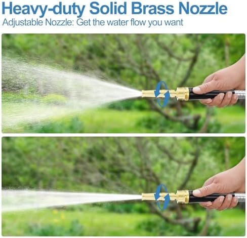 SPECILITE 25ft 304 Stainless Steel Metal Garden Hose with Rubber Grip - Image 5