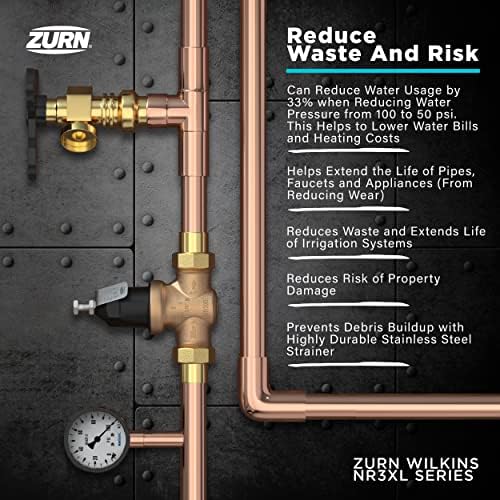 Zurn Wilkins 1-NR3XLDU 1" NR3XL Pressure Reducing Valve with Double Union FNPT Connection - Image 3