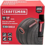 CRAFTSMAN ExoShield Heavy-Duty Fabric Hose - Industrial-Grade Lightweight Garden Hose 100 Feet x 5/8 Inch by CRAFTSMAN