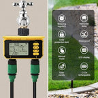 Solar Powered Automatic Water Timer with Double Valves Digital Water Timer for Garden Sprinkler and Drips Irrigation - Image 5