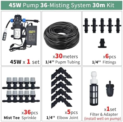 Garden Supplies 50M-5M DIY Drip Irrigation System Automatic Watering Garden Hose Micro Drip Watering Kits with Adjustable Drippers Nozzle(KIT008-30M) - Image 2