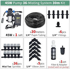 Garden Supplies 50M-5M DIY Drip Irrigation System Automatic Watering Garden Hose Micro Drip Watering Kits with Adjustable Drippers Nozzle(KIT008-30M) - Image 2