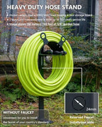 Garden Hose Holder Stand for Outside with Tool Organizer Heavy Duty Thickened Carbon Steel (Deep Grey, Without Faucet) - Image 2