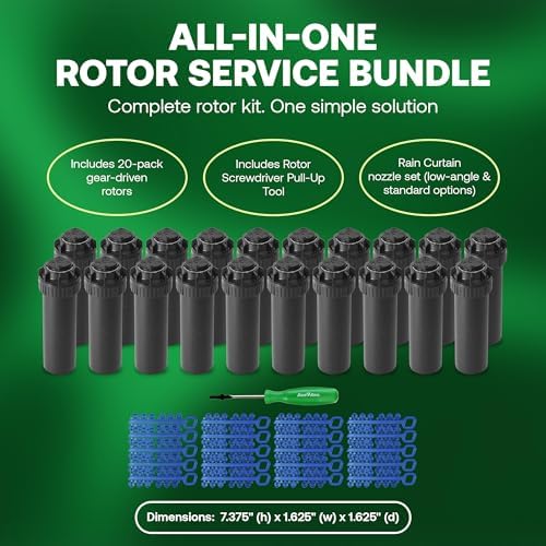 Rain Bird 5000 Rotor with Nozzle Tree 4 Pack + Rotor Screwdriver Tool - Image 5