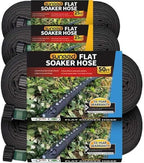 Flat Soaker Hose 50 ft 2-Pack & 25 ft 2-Pack for Garden Beds by SuneedDirect
