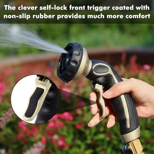 RESTMO Garden Hose Nozzle, Heavy Duty Metal Water Hose Sprayer, Ideal for Outdoor Lawn & Garden Watering, Car & Pet Washing - Image 7