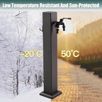 Stainless Steel Outdoor Vertical Garden Water Column, freestanding Hose Stand with Faucet, Outdoor Antifreeze Faucet Water Dispenser Hydrant for Irrigation and Washing(60cm/23.6in) - Image 6