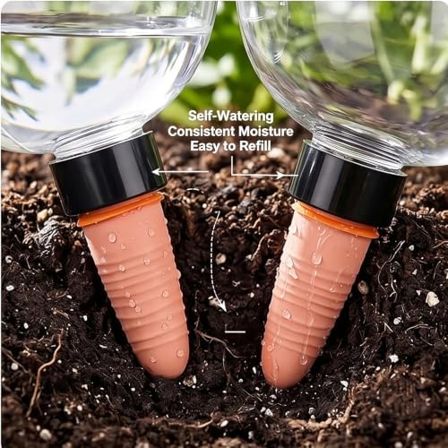 Self Watering Globes 26Oz Large Automatic Plant Waterer, Terracotta - Image 2