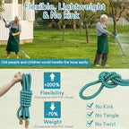 Expandable Garden Hose 100ft, 2026 New Flexible Water Hose 100 ft with 10 Function Nozzle, Solid Brass Fittings, Lightweight, No Kink, Leak-proof, Durable Expanding Hose for Gardening, Car Washing - Image 4