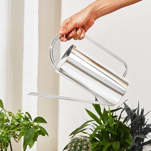 FLEXMAN 1500ml Indoor Watering Can, Large Capacity Long Spout Stainless Steel Plant Watering Can, Watering Kettle for Outdoors Horticultural Enthusiast (Stainless Steel Color) - Image 6